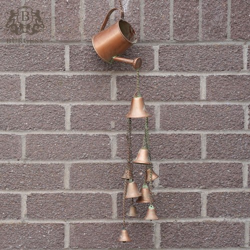 Galvanised metal watering can - metal,