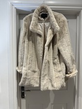 QVC Centigrade Faux Fur Jacket Light Beige Size 3 XL