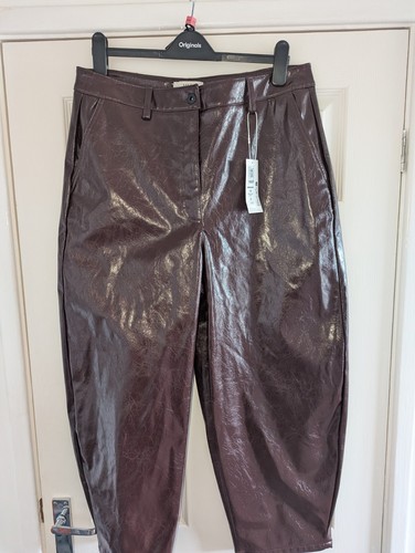 Bnwt burgundy faux - m&s,