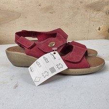 Fly Flot Sandals Red Leather