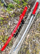 40" Red Japanese Samurai Sword