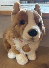 Buckingham Palace Corgi Dog Plush Soft Toy with Medallion Rare London Used
