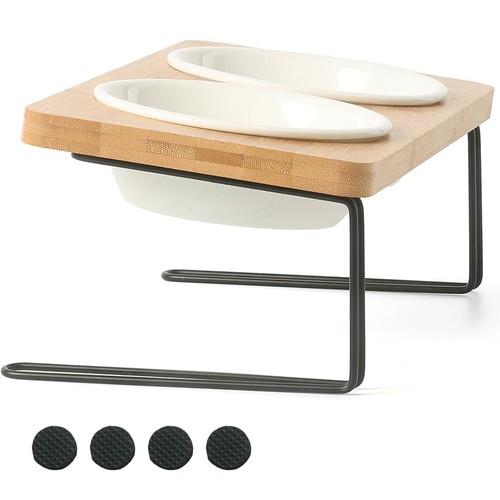 Double bowls dog cat feeder - bowls,