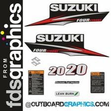 Suzuki DF20 20hp four stroke outboard engine decals/sticker kit