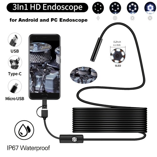 5mm 3in1 waterproof usb - 5.5mm,
