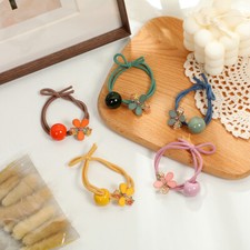 2 Pcs Japanese Style Flower Hair band Elastic Womens Hairband Girls Ponytail 