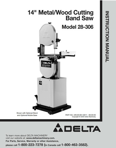 Delta 306 band saw - 14",