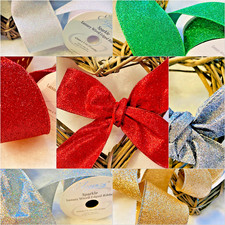 Glitter ribbon with wired - glitter,
