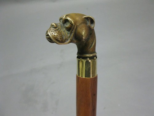 Vintage walking stick - stick, brass
