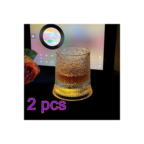 Spinning crystal whiskey glass - crystal,