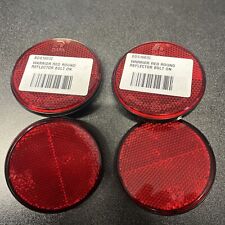 4 x RED Bolt On Round 70mm