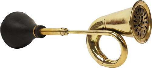 Vintage brass bugle horn - brass,