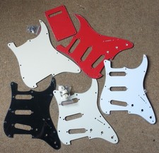 STRAT GUITAR PATTERN Guitar Pickguard/ Scratch Plate 3 Ply JOB LOT OF 5