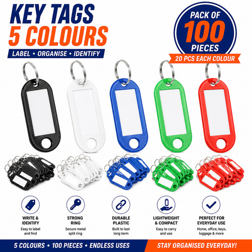 100pcs coloured plastic key - 100pcs,
