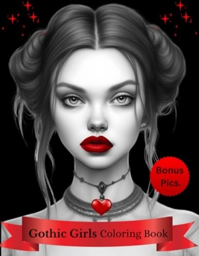 Gothic girls coloring book - gothic,