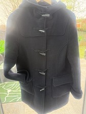 Topshop Navy Wool Mix duffle