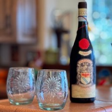 Vintage Mexican Etched Glass