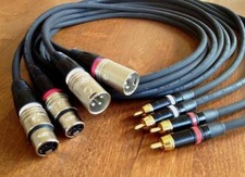 4x2 Meter XLR-RCA Cable Black for Revox PR99 Studer A721 A710 A810 A807 A812