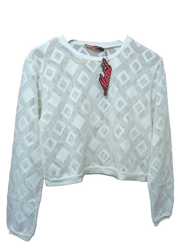 Motel rocks white crop top - white,