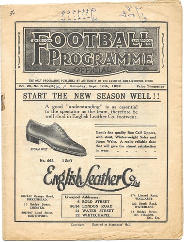 Rare programme 1932 33 - rare,