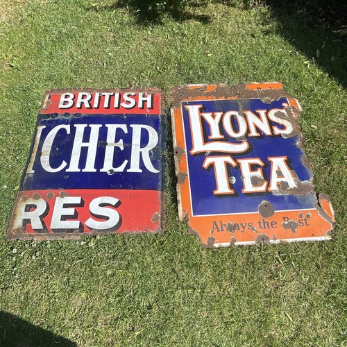 Original pair huge enamel - huge,