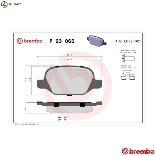 Brake pad set - set, disc