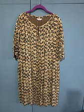 TOAST RETRO PRINT  Dress With Side Pockets  Fully Lined Size 12/14  EU 38 USED 