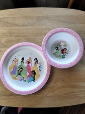 GIRLS DISNEY PRINCESS PLATE AND BOWL SET NEW