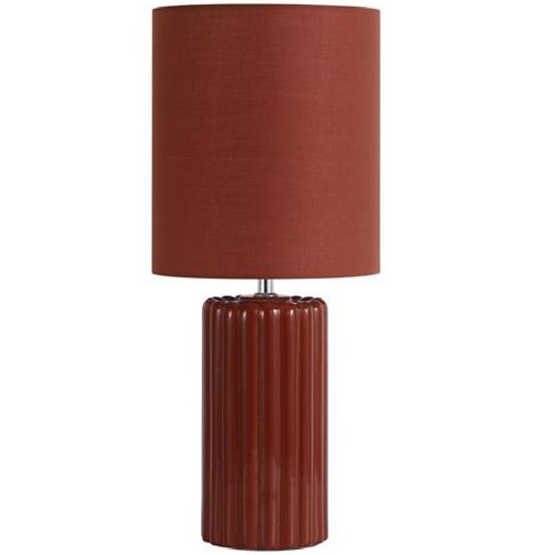 Burnt orange ribbed ceramic - orange,