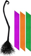 Witch Broom with Ribbons