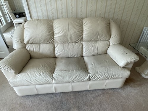 Leather sofa 3 seater - leather,
