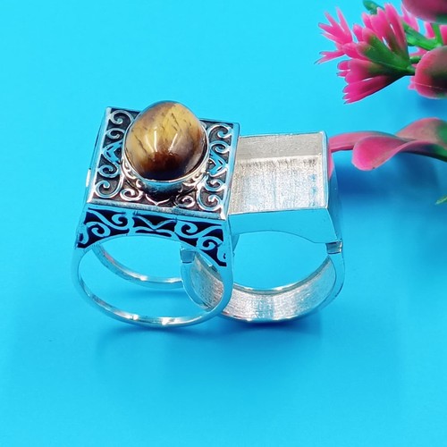 Poison ringtiger eye gemstone - poison,