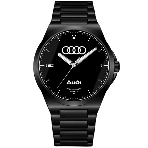 Black steel wrist watch fan - watch,