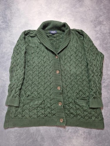Lands end olive green cable - lands',