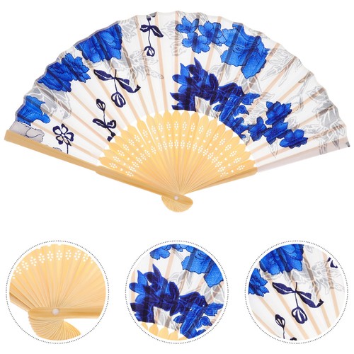 Silk folding fan japanese - silk,