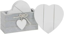 Set of 6 Provence White Heart