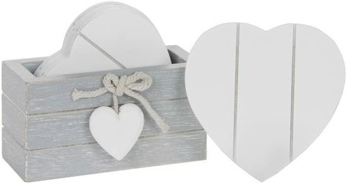 Set provence white heart - 6,