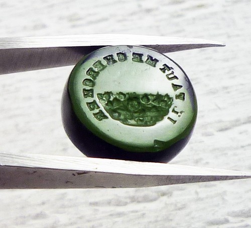 Dark green glass modern - green,