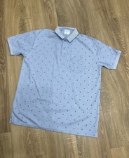 D'Accord Men's Polo Shirt Blue Short Sleeve Casual T-shirt Size XL