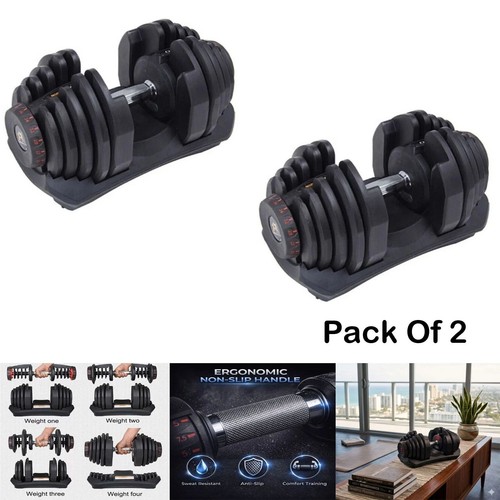Adjustable dumbbell set - 2x,