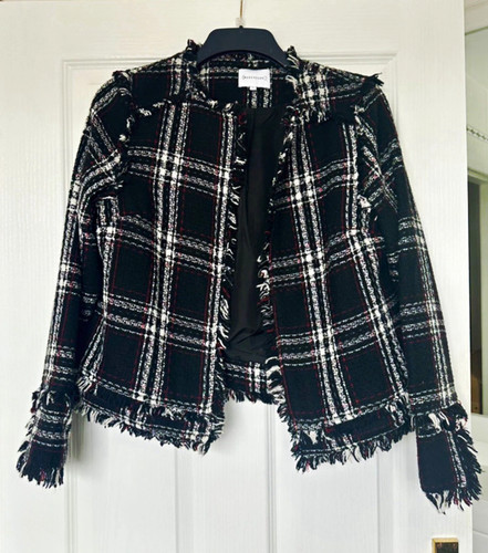 Warehouse tweed check fringe - warehouse,