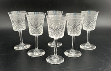 6 Pall Mall Lady Hamilton Cut & Etched Glass Small Liquor/Shot/Tot Glasses 8.9cm