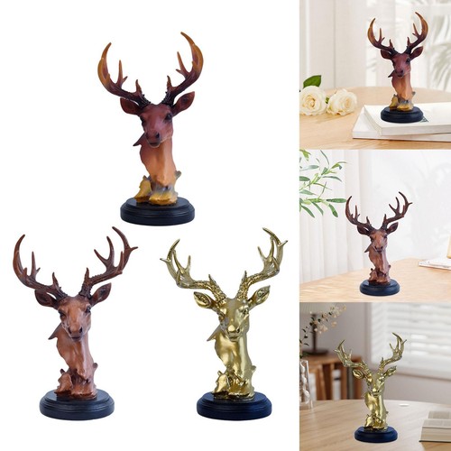 Deer head stag ornament resin - deer,