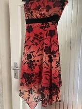 Gorgeous Coral and black Jane Norman Strapless Dress