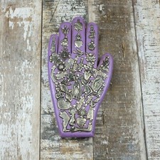 Mexican Milagro Hand Decoration Purple Suerte