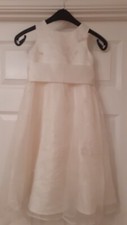 GIRLS BHS  FLOWERGIRL IVORY DRESS - AGE 3