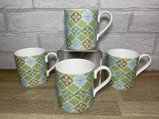 4x Whittard of Chelsea Maroccan Mint Classic Tea Mug Fine Bone China Set Of 4