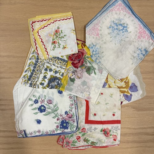 Vintage floral handkerchief - floral,