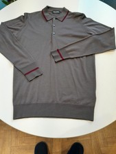 John Smedley Merino Wool Long Sleeve Shirt Small. Mauve.