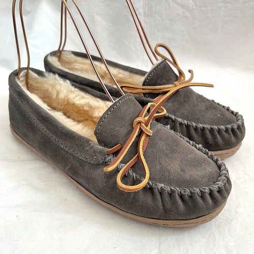 Minnetonka moccasins gray